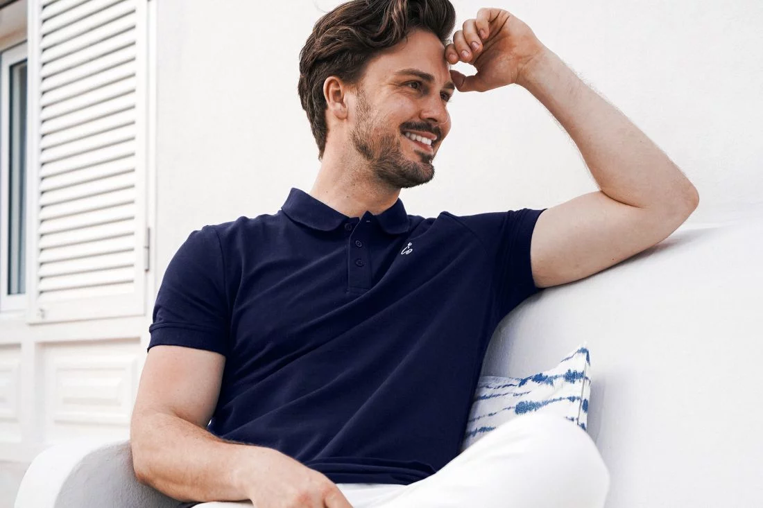 Pique Polo-Shirt aus Baumwolle "Leonard"